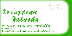 krisztian haluska business card